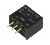Converter: DC/DC | Uin: 15÷36V | Uout: 12VDC | Iout: 500mA | SIP3 | THT