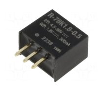 Converter: DC/DC | Uin: 4.5÷36V | Uout: 1.8VDC | Iout: 500mA | SIP3 | THT