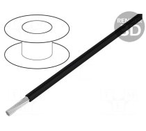 Wire | TLYc | stranded | Cu | 0.124mm2 | PVC | black | 150V | 500m | Class: 5