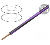 Wire | H05V-K,LgY | stranded | Cu | 0.35mm2 | PVC | black-violet | 200m