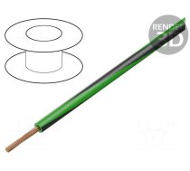 Wire | H05V-K,LgY | stranded | Cu | 0.35mm2 | PVC | green-black | 200m