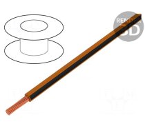 Wire | H05V-K,LgY | stranded | Cu | 0.35mm2 | PVC | orange-black | 200m