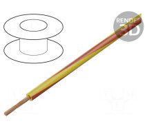 Wire | H05V-K,LgY | stranded | Cu | 0.35mm2 | PVC | yellow-red | 300V,500V