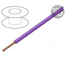 Wire | H05V-K,LgY | stranded | Cu | 1mm2 | PVC | violet | 300V,500V | 10m