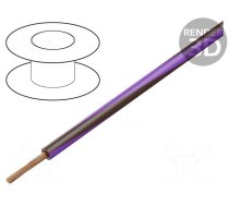 Wire | H05V-K,LgY | stranded | Cu | 0.35mm2 | PVC | brown-violet | 200m