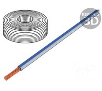 Wire | LiY | stranded | Cu | 0.25mm2 | PVC | blue-white | 900V | 250m