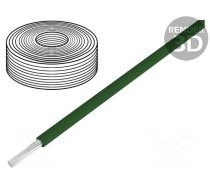 Wire | stranded | Cu | 22AWG | PVC | dark green | 300V | 30m | 100ft