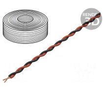 Wire | 2x0.04mm2 | stranded | Cu | PVC | black,red | 60V | -10÷85°C | 10m