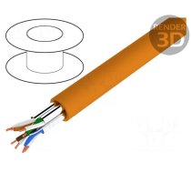 Wire | BiTLAN,U/FTP | 4x2x23AWG | 6a | data transmission | solid | Cu