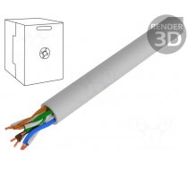 Wire | U/UTP | 4x2x26AWG | 5e | industrial Ethernet | stranded | Cu | PVC