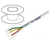 Wire | 4x0.22mm2 | shielded,Al-PET foil | PVC FirestoP® | white | 150V