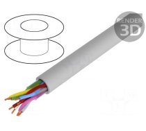 Wire | LiYY-P,PAAR-TRONIC | 1x2x0.25mm2 | unshielded | 350V | Cu | grey