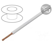 Wire | FLRY-B | 1x0.35mm2 | stranded | Cu | PVC | white | 60V | 500m | Class: 5