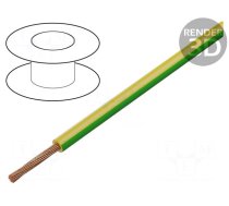 Wire | FLRY-B | 1x0.35mm2 | stranded | Cu | PVC | yellow-green | 60V | 500m