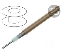 Wire: coaxial | RG142 | solid | CCS | FEP | brown,transparent | 5mm