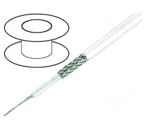 Wire: coaxial | RG58 | PVC | white | 100m | Øcable: 5mm