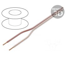 Wire: loudspeaker cable | 2x0.5mm2 | stranded | CCA | transparent