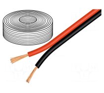 Wire: loudspeaker cable | 2x2.5mm2 | stranded | OFC | black-red
