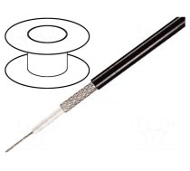 Wire: microphone cable | 1x0.35mm2 | black | tinned,OFC | -15÷70°C