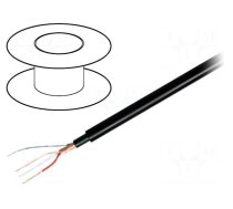 Wire: microphone cable | 1x2x0.22mm2 | black | OFC | -15÷70°C | PVC