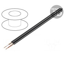 Wire: microphone cable | 2x0.12mm2 | black | OFC | -15÷70°C | PVC