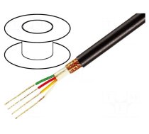 Wire: microphone cable | 2x0.22mm2 | black | OFC | -15÷70°C | PVC