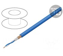 Wire: microphone cable | 2x0.22mm2 | blue | OFC | -15÷70°C | PVC