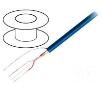 Wire: microphone cable | 2x0.22mm2 | blue | OFC | -15÷70°C | PVC