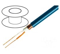 Wire: microphone cable | 2x0.25mm2 | blue | OFC | -15÷70°C | PVC