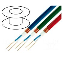 Wire: microphone cable | 2x0.25mm2 | blue | OFC | -15÷70°C | PVC