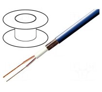 Wire: microphone cable | 2x0.35mm2 | blue | OFC | -15÷70°C