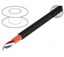 Wire: microphone cable | HELUSOUND® | black | Cu | -25÷70°C | PVC | 6mm