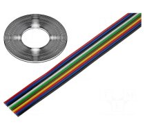 Wire: ribbon | 10x0.12mm2 | stranded | Cu | unshielded | PVC | 300V | 50m