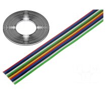 Wire: ribbon | 12x0.12mm2 | stranded | Cu | unshielded | PVC | 300V | 50m