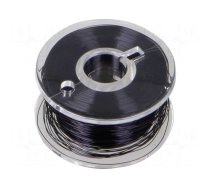 Silver plated copper wires | 0.1mm | black | Cu,silver plated | 100m