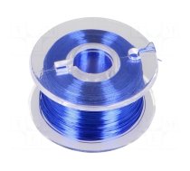 Silver plated copper wires | 0.1mm | blue | Cu,silver plated | 100m