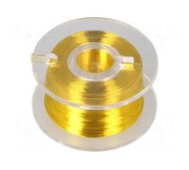 Silver plated copper wires | 0.1mm | yellow | Cu,silver plated