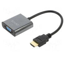 Adapter | D-Sub 15pin HD socket,HDMI plug | black | black