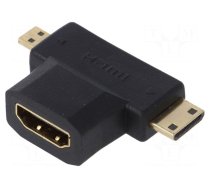 Adapter | HDMI 1.4 | HDMI socket,micro HDMI plug,mini HDMI plug