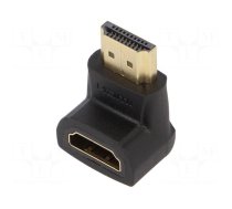 Adapter | HDMI socket 90°,HDMI plug | black