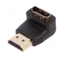 Adapter | HDMI socket 90°,HDMI plug | black