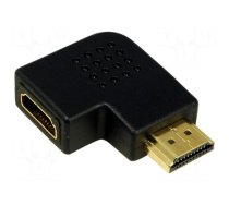 Adapter | HDMI socket,HDMI plug 90° | black