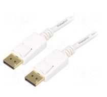 Cable | DisplayPort 1.2 | DisplayPort plug,both sides | 1.8m | white