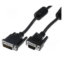 Cable | dual link | D-Sub 15pin HD plug,DVI-I (24+5) plug | 2m