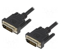 Cable | dual link | DVI-D (24+1) plug,both sides | 0.5m | black