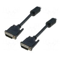 Cable | dual link | DVI-D (24+1) plug,both sides | PE | 3m | black