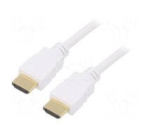 Cable | HDCP 2.2,HDMI 2.0 | HDMI plug,both sides | PVC | 1m | white