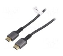 Cable | HDCP 2.2,HDMI 2.1 | HDMI plug,both sides | textile | 2m