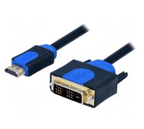 Cable | HDMI 1.3 | DVI-D (18+1) plug,HDMI plug | PVC | Len: 2m