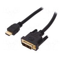 Cable | HDMI 1.4 | DVI-D (18+1) plug,HDMI plug | 10m | black | 30AWG